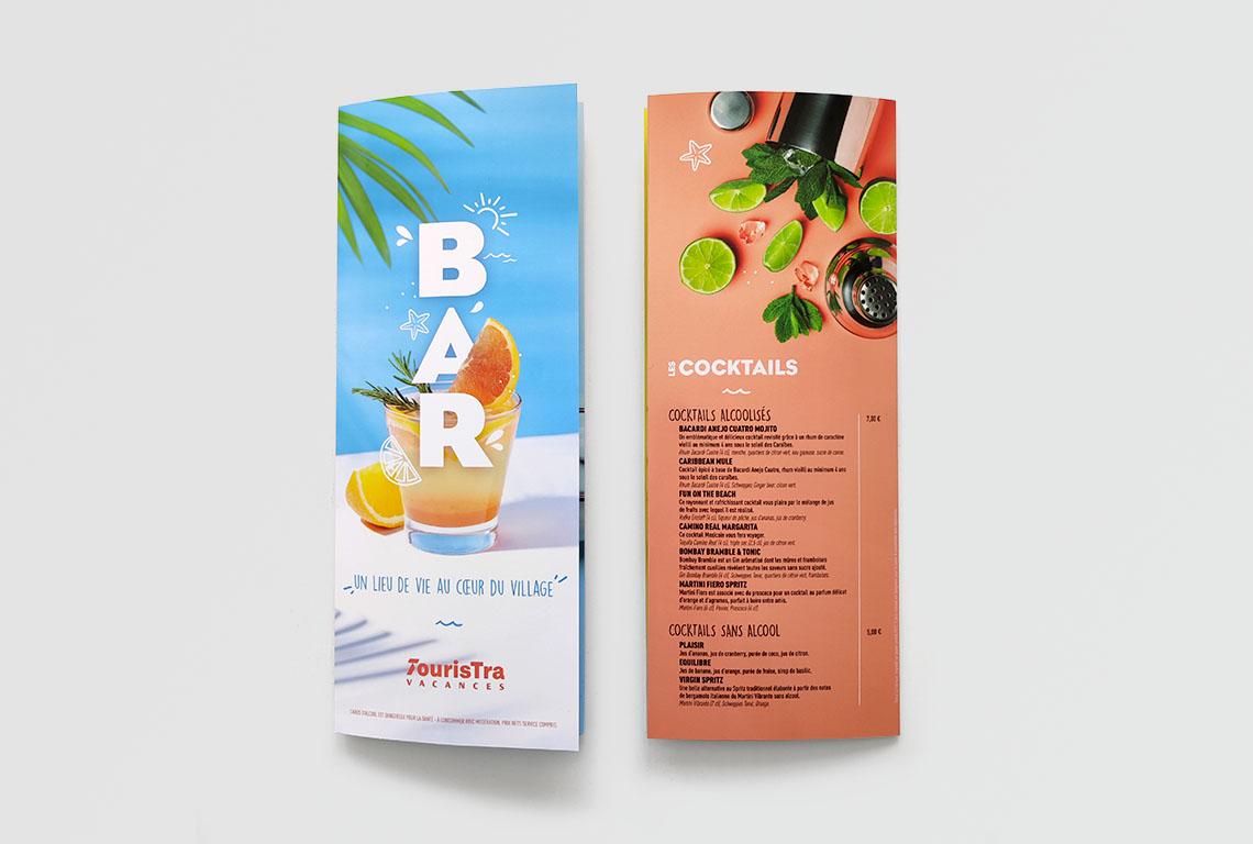 Carte boisson Touristra vacances