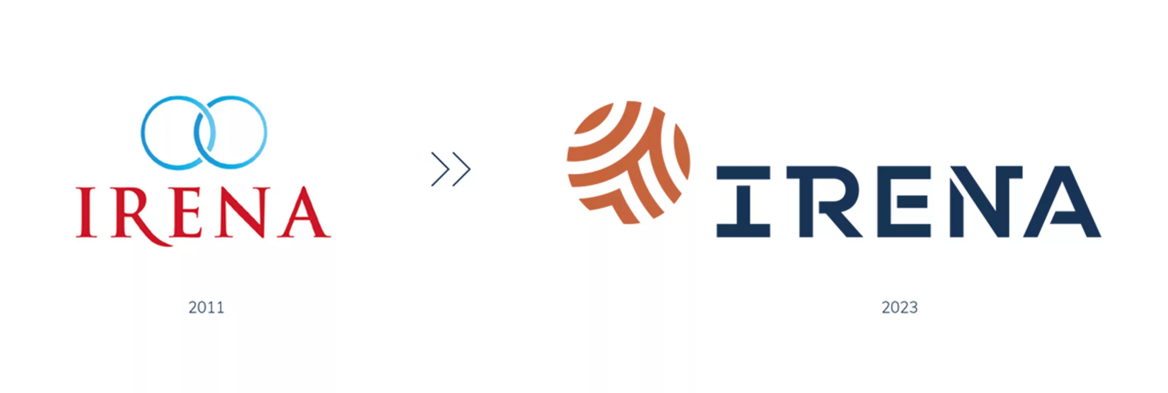 Logo Irena ancien et nouveau