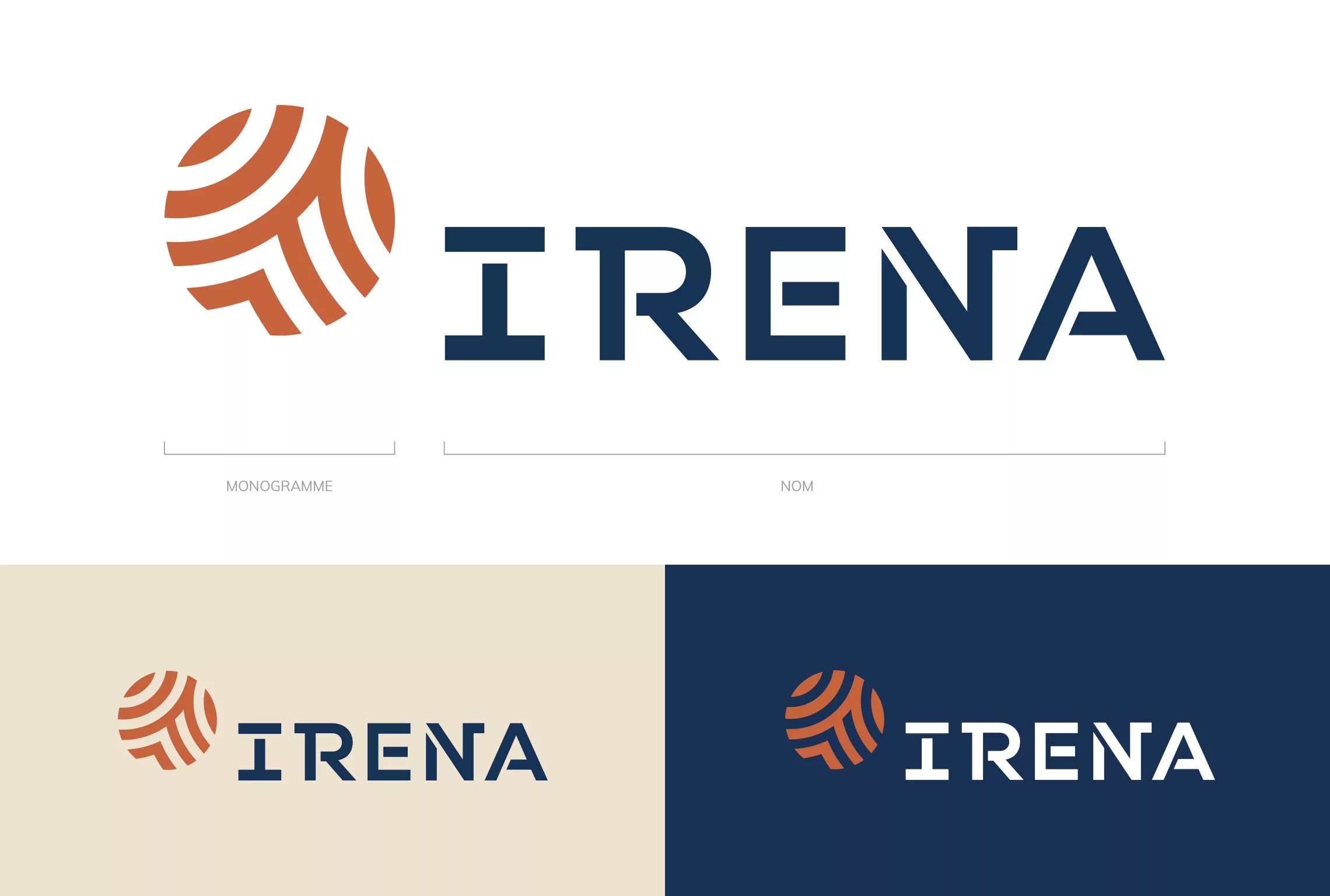 Déclinaison du logo Irena